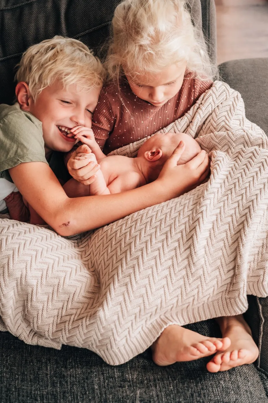 Rodina na západu slunce